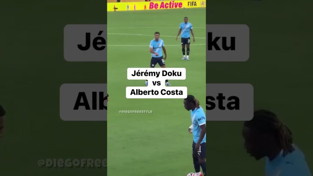 Jérémy Doku VS Alberto Costa #football #ManchesterCity #juventus