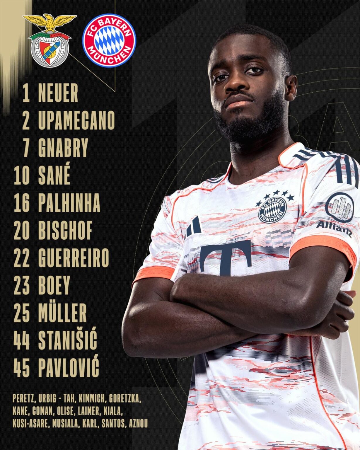 Our starting XI against Benfica