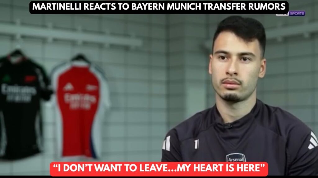 Gabriel Martinelli REACTS to Bayern Munich Rumours -" I NEVER want to leave Arsenal I love it here"