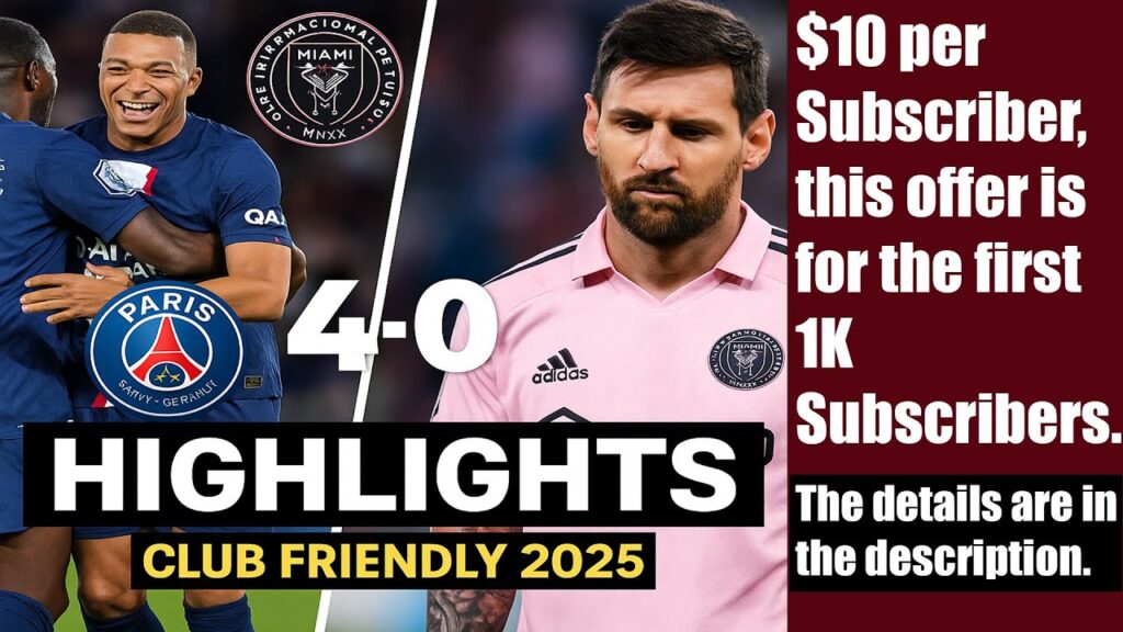 Paris Saint Germain vs Inter Miami 4 0 Highlights | Goal tactix #goaltactix #goals #messi
