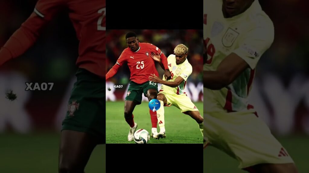 Nuno Mendes Destroying Lamine Yamal🥶☠️ #shorts #ronaldo #messi #portugal #shortsvideo