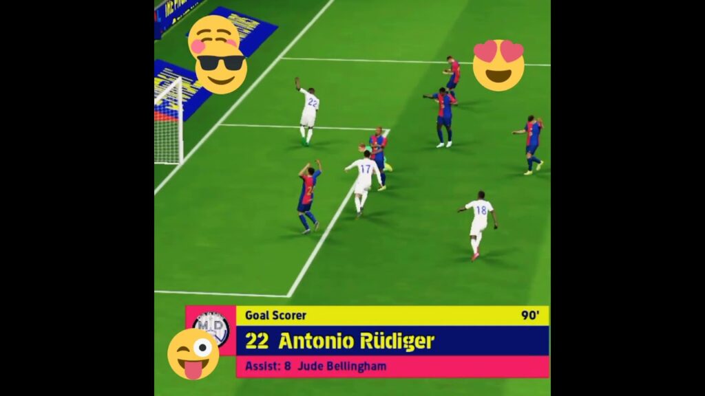 What a fine goal by Antonio Rüdiger#pes #efootball #shortsfeed #youtubeshorts