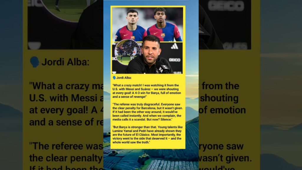 Wildest El Clásico Ever! Jordi Alba Watched It with Messi and Suárez! #football #barcelona #shorts