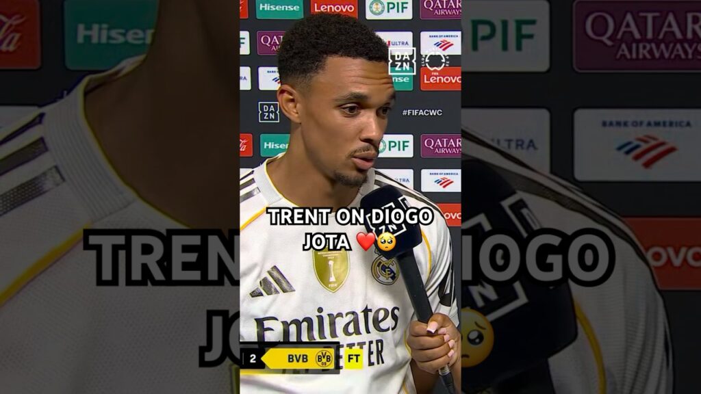Trent Alexander-Arnold shares his thoughts on Diogo Jota ❤️ #fifacwc #fifaclubworldcup #realmadrid