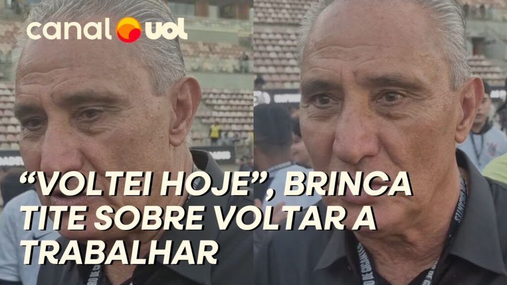 TITE BRINCA SOBRE VOLTAR A TRABALHAR COMO TÉCNICO: 'JÁ VOLTEI HOJE'