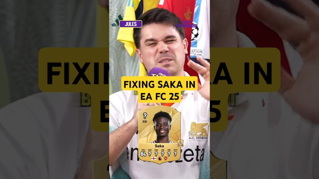 FIXING SAKA'S EA FC 25 CARD 🔥 it gets HEATED 😬 #shorts #football #soccer