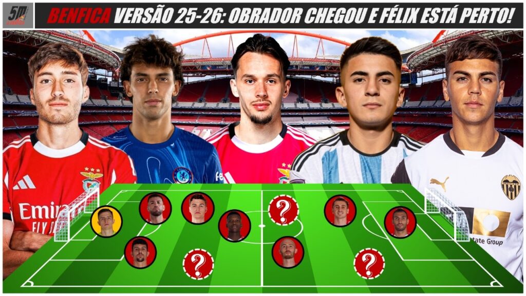 O plantel do Benfica para 25-26: Obrador já chegou, João Félix mais perto e saída fechada de Kokçu! O plantel do Benfica para 25-26: Obrador já chegou, João Félix mais perto e saída fechada de Kokçu!