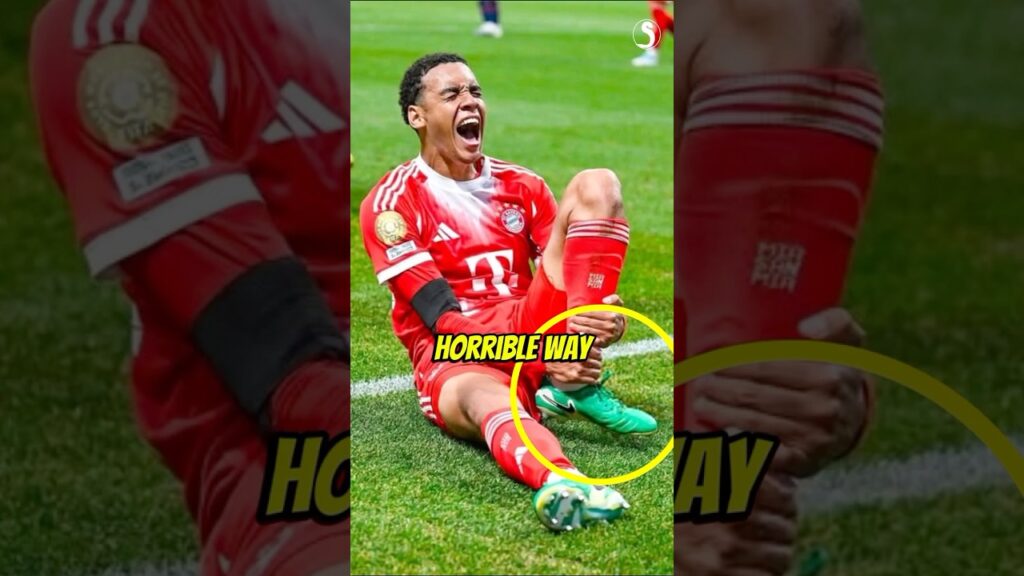 Jamal Musiala horrible ankle injury 😨😢