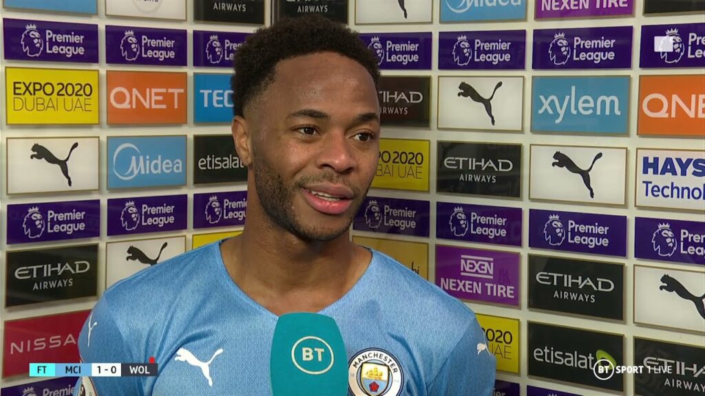 "It's a lovely achievement!" Raheem Sterling reacts to his 100th Premier League goal as City