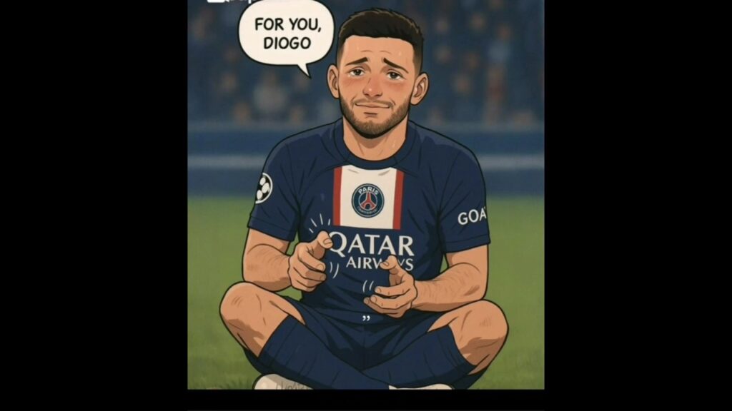 Gonçalo Ramos hit Diogo Jota’s iconic PS5 celebration,emotional moment silenced the stadium💔.#psg