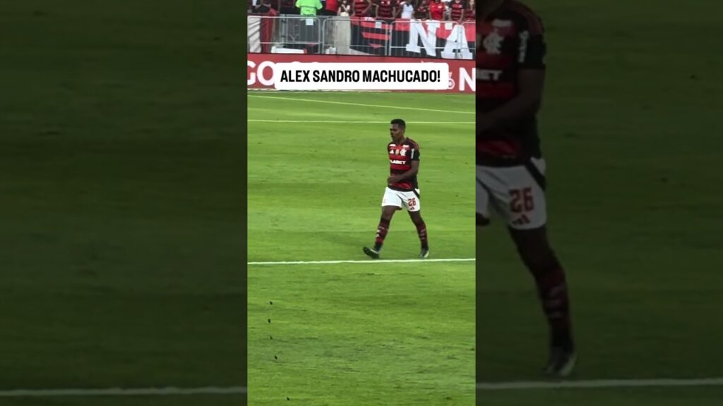 Alex Sandro sai machucado com 7 minutos contra o São Paulo 😮‍💨 #flamengo