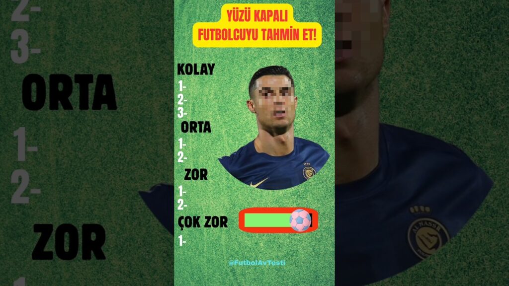 FUTBOLCUYU TAHMİN ET? | Yüzü kapalı futbolcuyu bul | Futbolcu Bulmaca #futbolquiz #futbol #shorts