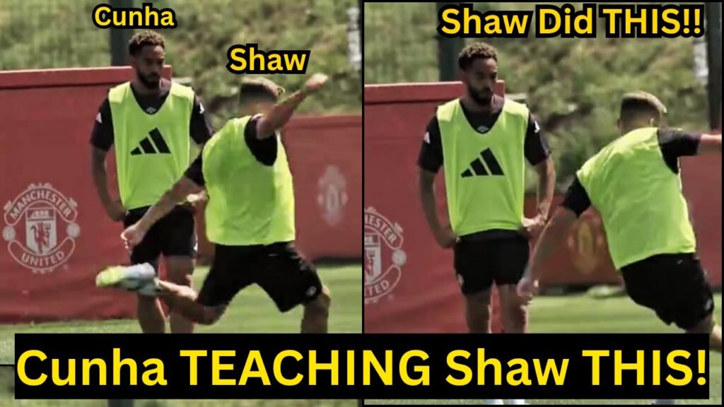 Moment Matheus Cunha was TEACHING Luke Shaw how to deliver a Good Crossing in Training