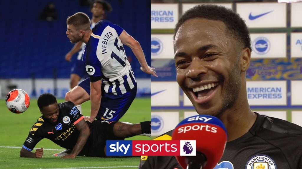 Raheem Sterling jokes about bizarre 'header' which completed his hat-trick
