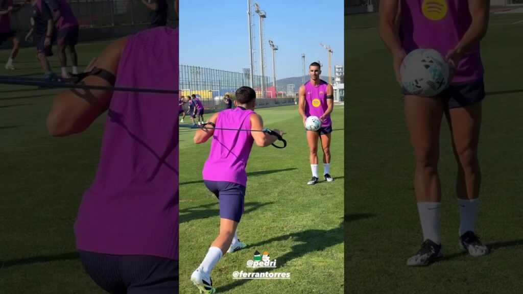 Duo bestie😍🫠💪 #shorts #ferrantorres #pedri #barcelona #barca #training #workout #bestfriend