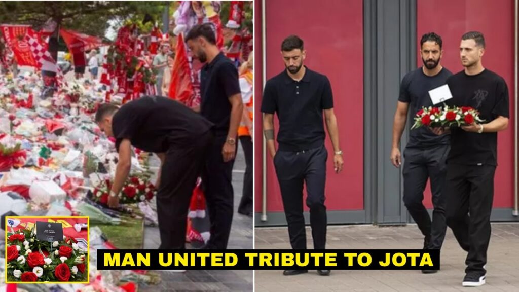 Ruben Amorim, Bruno Fernandes & Diogo Dalot Pay Tribute To Diogo Jota at Anfield