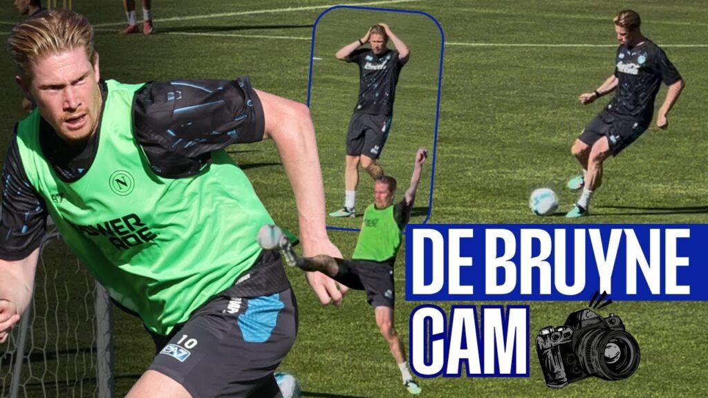 DE BRUYNE CAM 📹 Skills, 1° 'gol' e giocate del primo allenamento col NAPOLI ⚽🔥