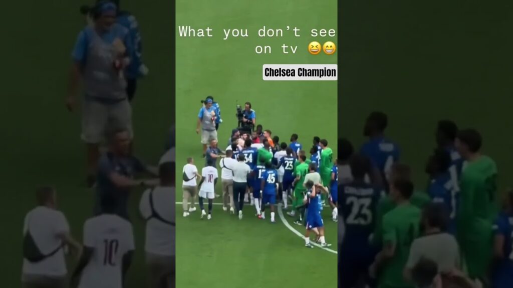 Luis Enrique appeared to hit Joao Pedro in the face as PSG and Chelsea got into it after the final