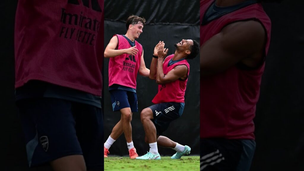 WILLIAM SALIBA AND HARRISON DUBZIAK IN TRAINING #arsenal #trending #sports #arsenalfans