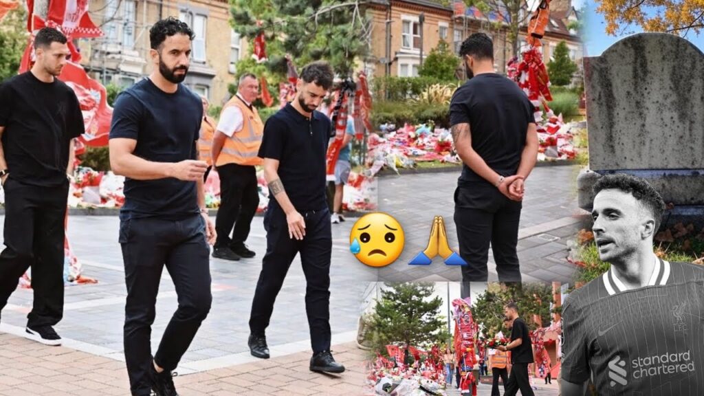 So sad!! Manchester United ARRIVED for Diogo Jota tribute, led by Amorim,Bruno Fernandes,Diogo Dalot