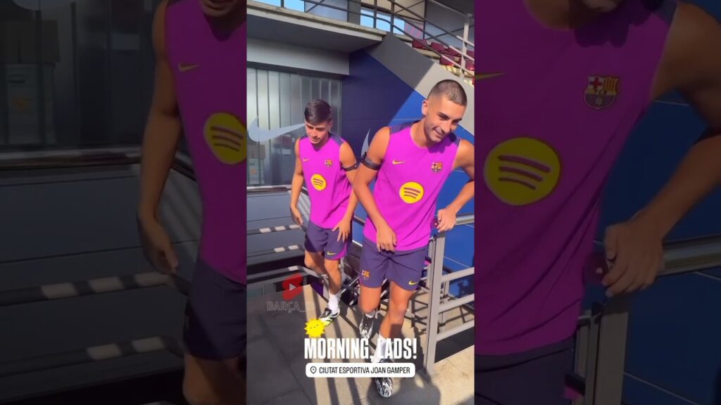 Vibes morning😊🫠 #shorts #barcelona #barca #morning #training #pedri #ferminlopez #ferrantorres