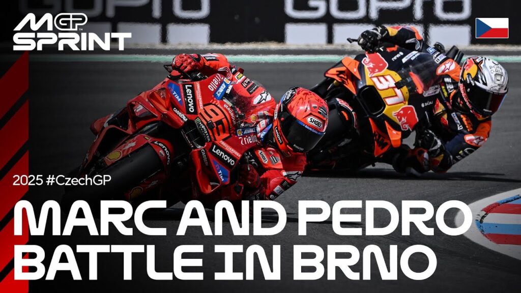 Marc Marquez and Pedro Acosta scrap in the Tissot Sprint last lap ⚔️ | 2025 Czech GP