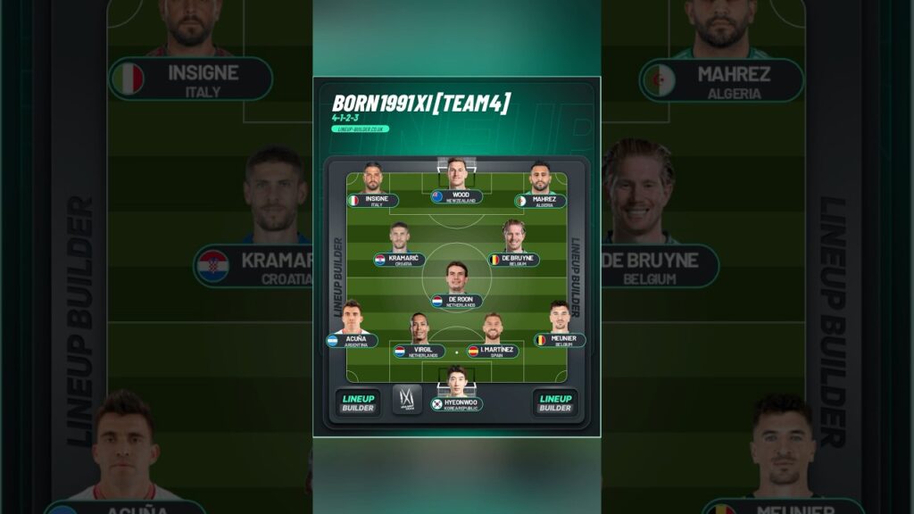 BORN 1991 XI [TEAM 4] #imaginaryeleven #squad #football #footballfantasy