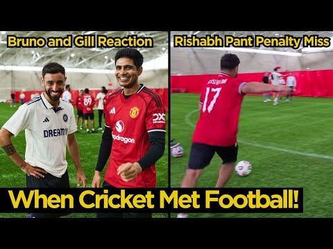 Shubman Gill & Bruno Fernandes React to Rishabh Pant's Funny Penalty Miss Team India at Man United