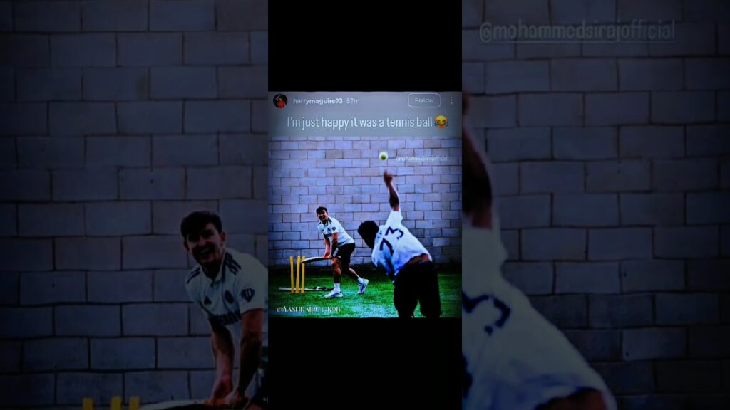 Instagram story of Harry Maguire with Siraj. 😂🔥 | India versus England tour | #cricket #yt