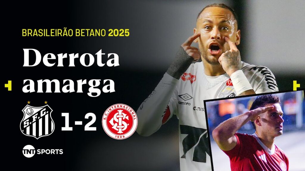 NEYMAR QUASE FAZ GOLAÇO NO ÚLTIMO MINUTO MAS GOLEIRO PEGA NA LINHA DO GOL | SANTOS 1X2 INTERNACIONAL
