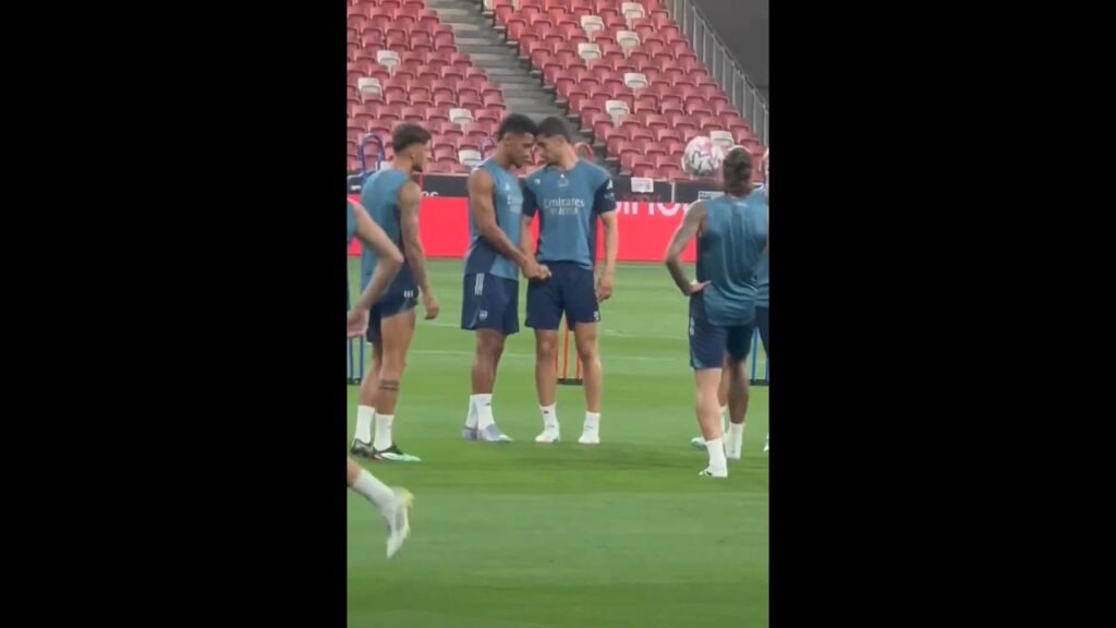 WILLIAM SALIBA AND KIA HAVERTZ FRIENDLY FIGHT IN PRE SEASON TRAINING #arsenal #trending #football