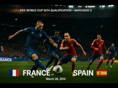 France vs Spain | Full Match | FIFA World Cup 2014 Qualification | Matchday 5 | March 26, 2013