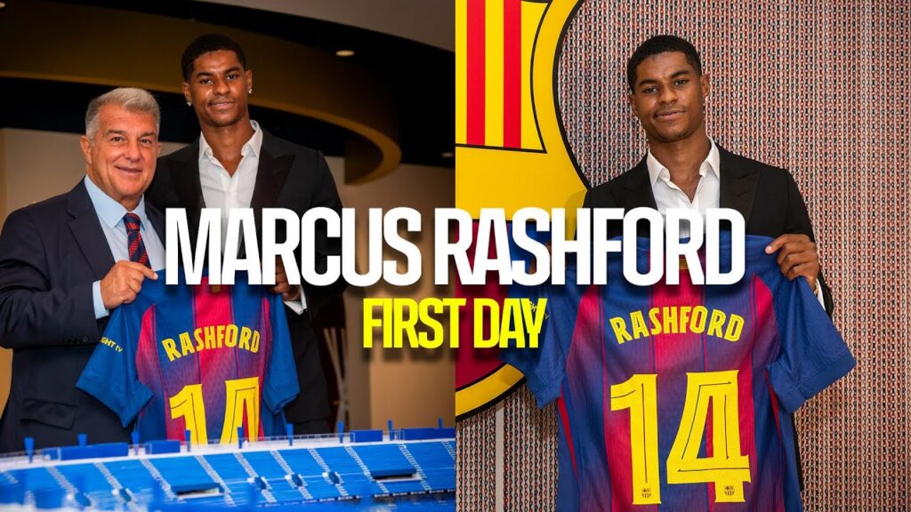 💥 MARCUS RASHFORD: HIS FIRST DAY AT FC BARCELONA 🔵🔴💥
