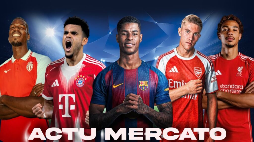 LIVE EMISSION ACTU MERCATO RASHFORD AU BARCA GYOKERES A ARSENAL EKITIKE A LIVERPOOL POGBA A MONACO