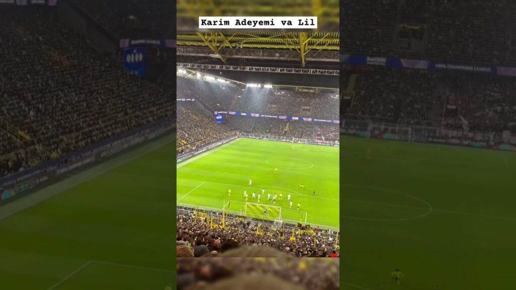 Karim Adeyemi fires in an unstoppable strike and the German side ahead in their clash against Lille