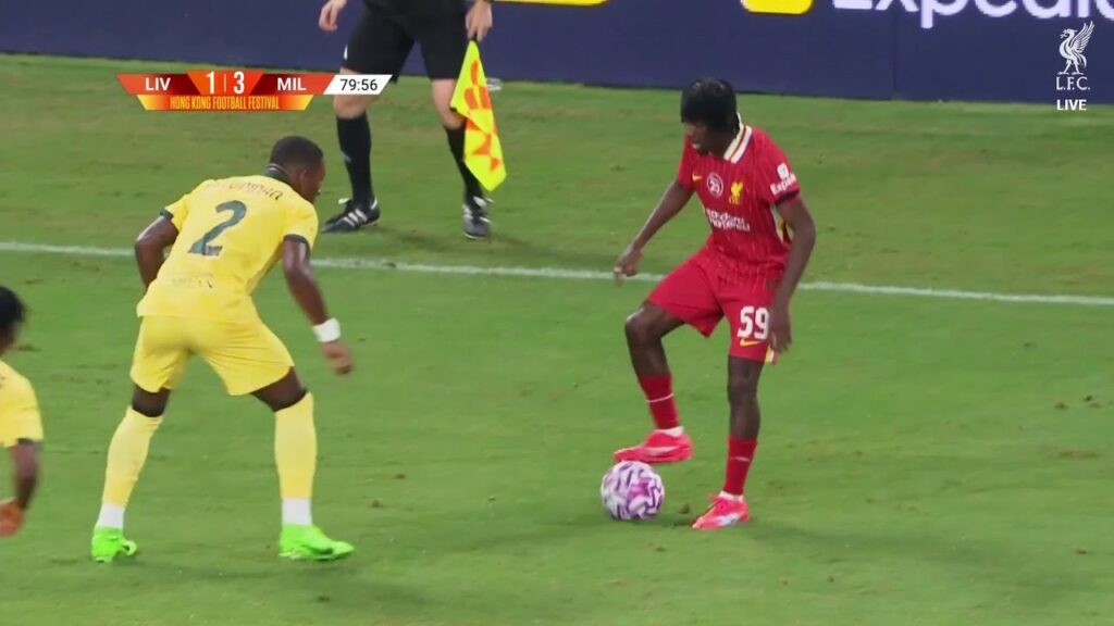 jeremie frimpong against ac milan 26/7/25
