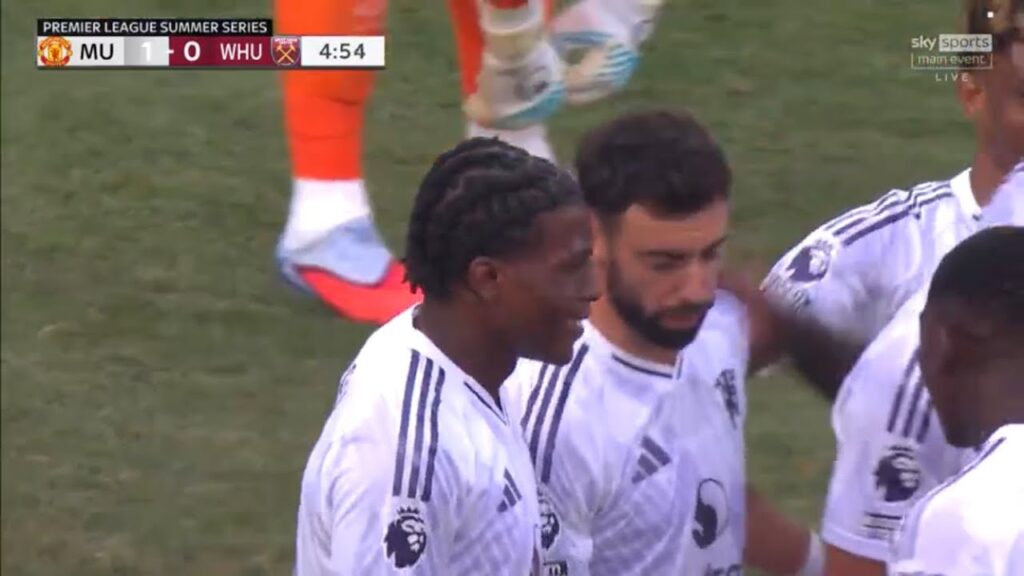 BRUNO FERNANDES GOAL - MANCHESTER UNITED VS WEST HAM - PREMIER LEAGUE SUMMER SERIES