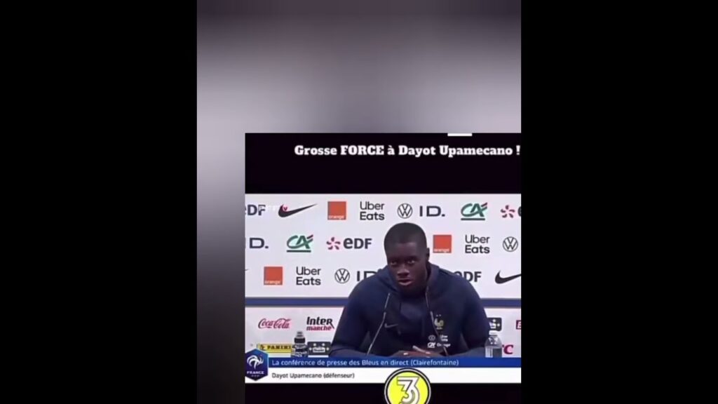 DAYOT UPAMECANO QUI BÉGAYE EN CONFÉRENCE DE PRESSE 😭