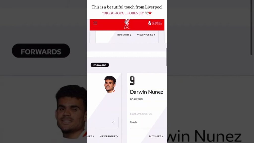 Liverpool Moves Jota to "Forever" Squad Category 💔 #Forever20