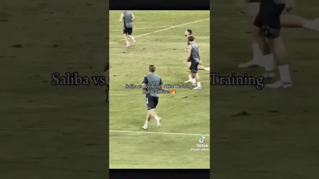 WILLIAM SALIBA VS VIKTOR GYOKERES IN HONGKONG TRAINING #trending #arsenal #football #sports