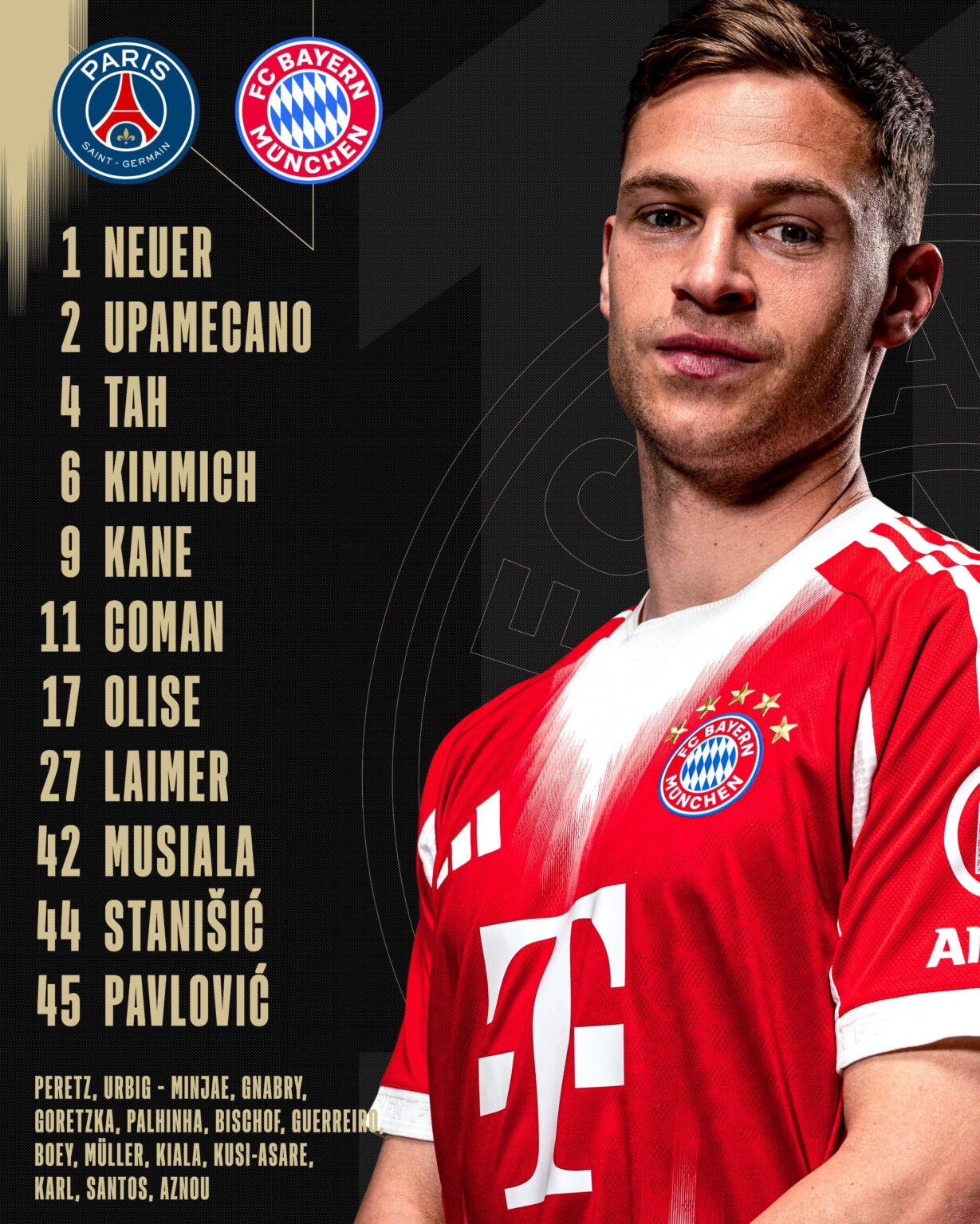 Our Starting XI against PSG