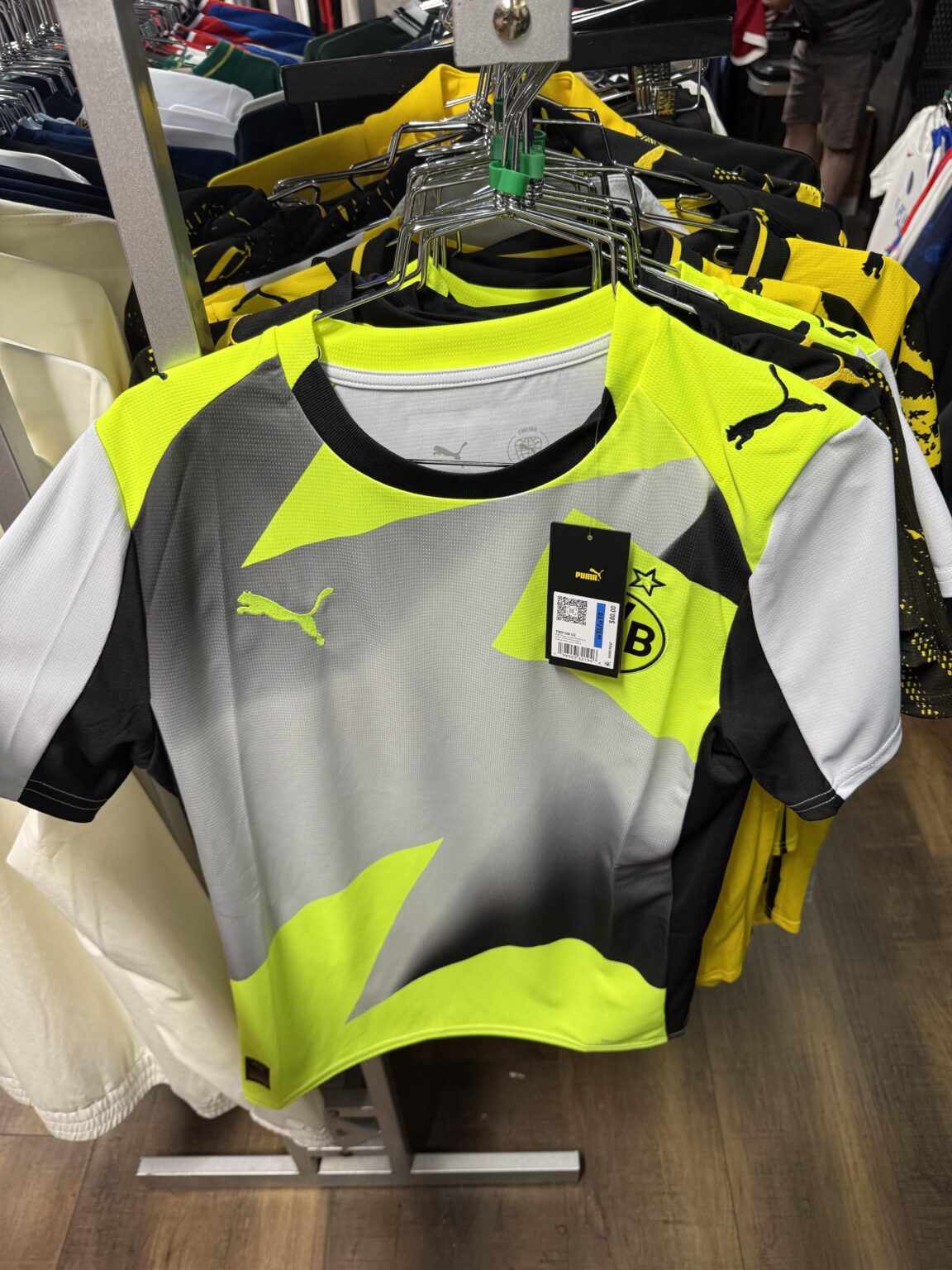 Away kit in person…