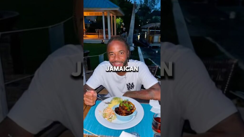 🔥 Raheem Sterling’s SECRET to peak performance! ⚽ Is it the Jamaican jerk chicken?  #football