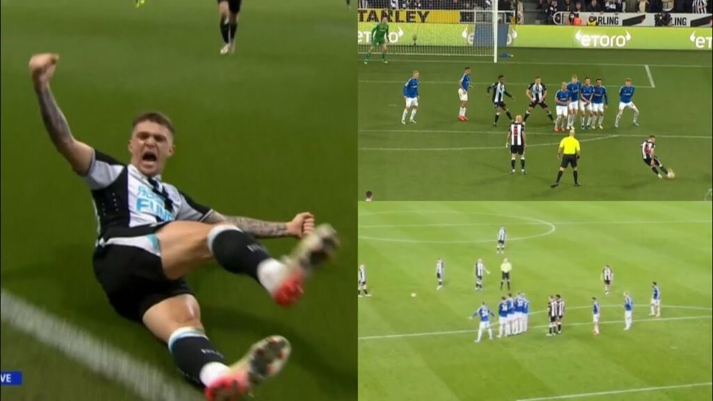 Kieran Trippier Insane Free Kick Goal vs Everton | Trippier First Goal For Newcastle