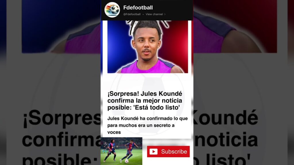 Sorpresa! Jules Koundé confirma la mejor noticia posible: #fichajes #futbol #koundé #barca #fcb