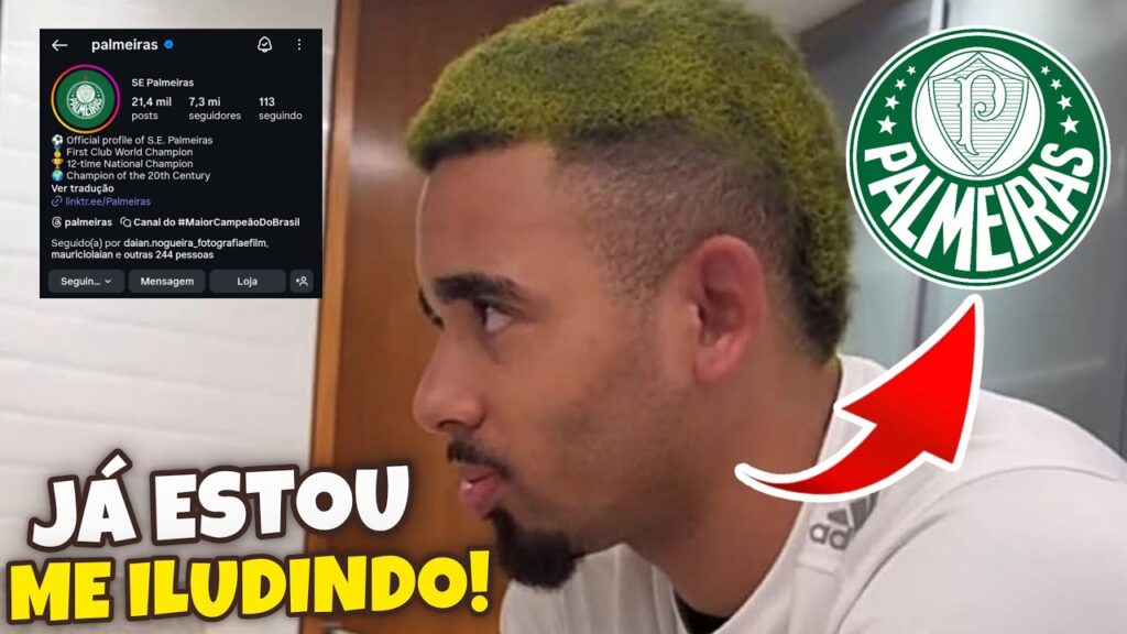 GABRIEL JESUS DE VOLTA AO PALMEIRAS?