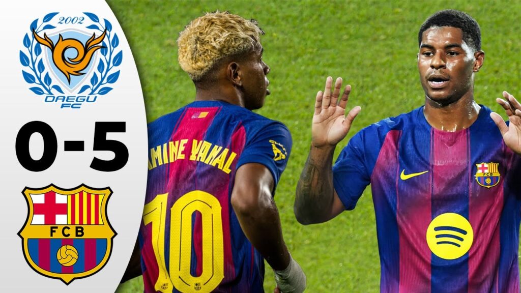 Daegu vs Barcelona 0-5 - All Goals & Highlights 2025 (Rashford GOAL!)