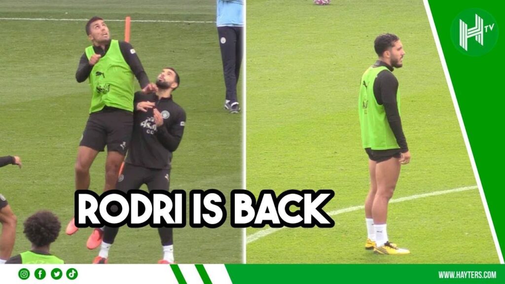 Rodri BACK in Manchester City training 👊