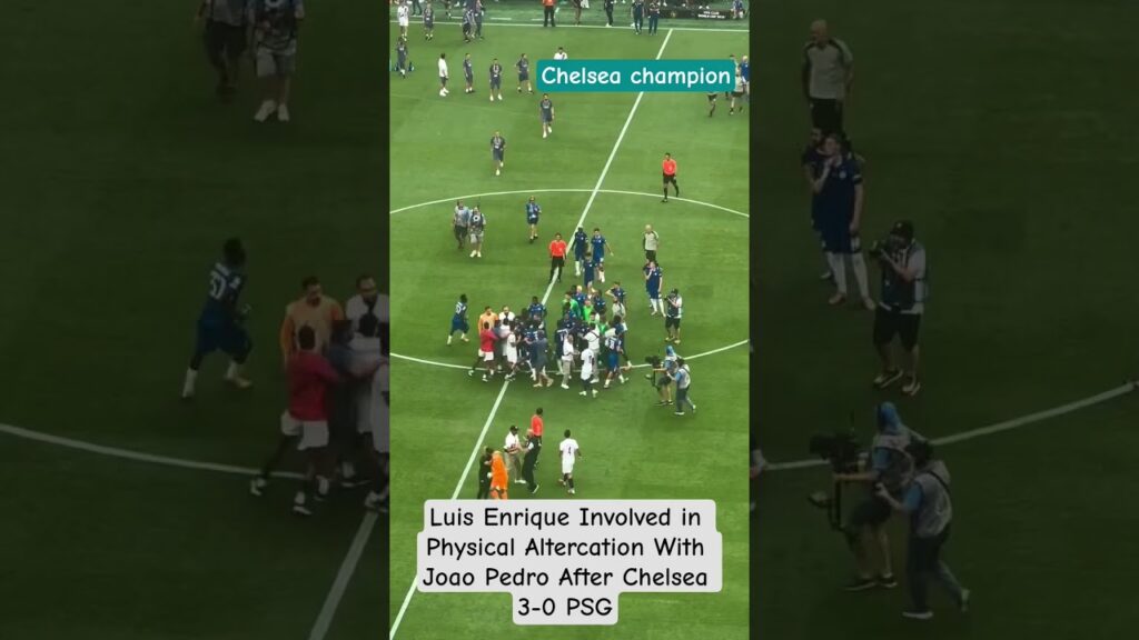 Luis Enrique Involved in Physical Altercation With Joao Pedro After Chelsea 3-0 PSG #football