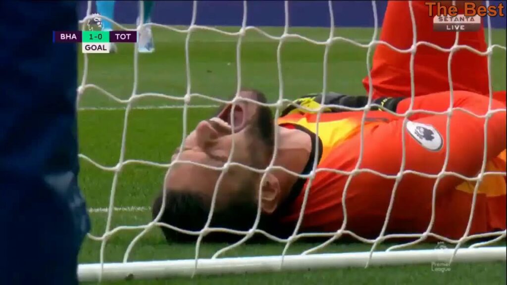 Hugo Lloris Broken Arm injury vs Brighton & Hove Albion 5/10/2019